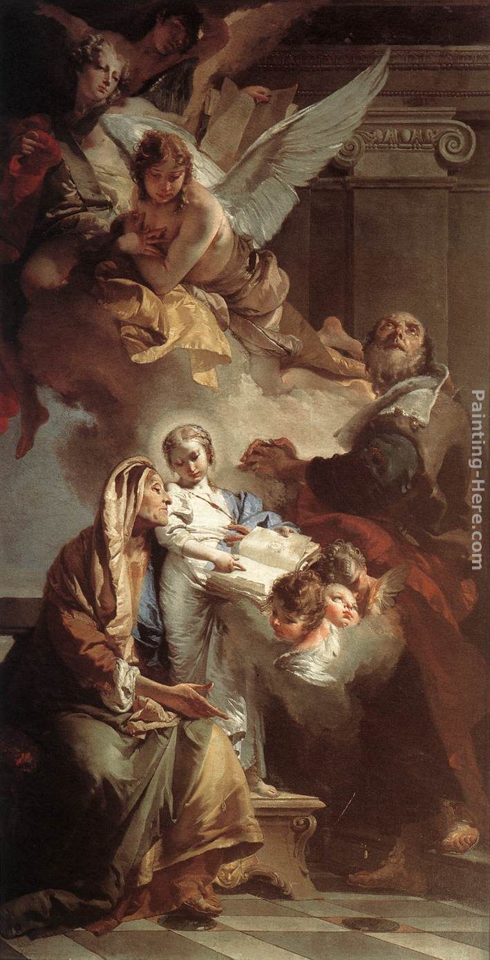 Education of the Virgin painting - Giovanni Battista Tiepolo Education of the Virgin art painting